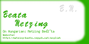 beata metzing business card